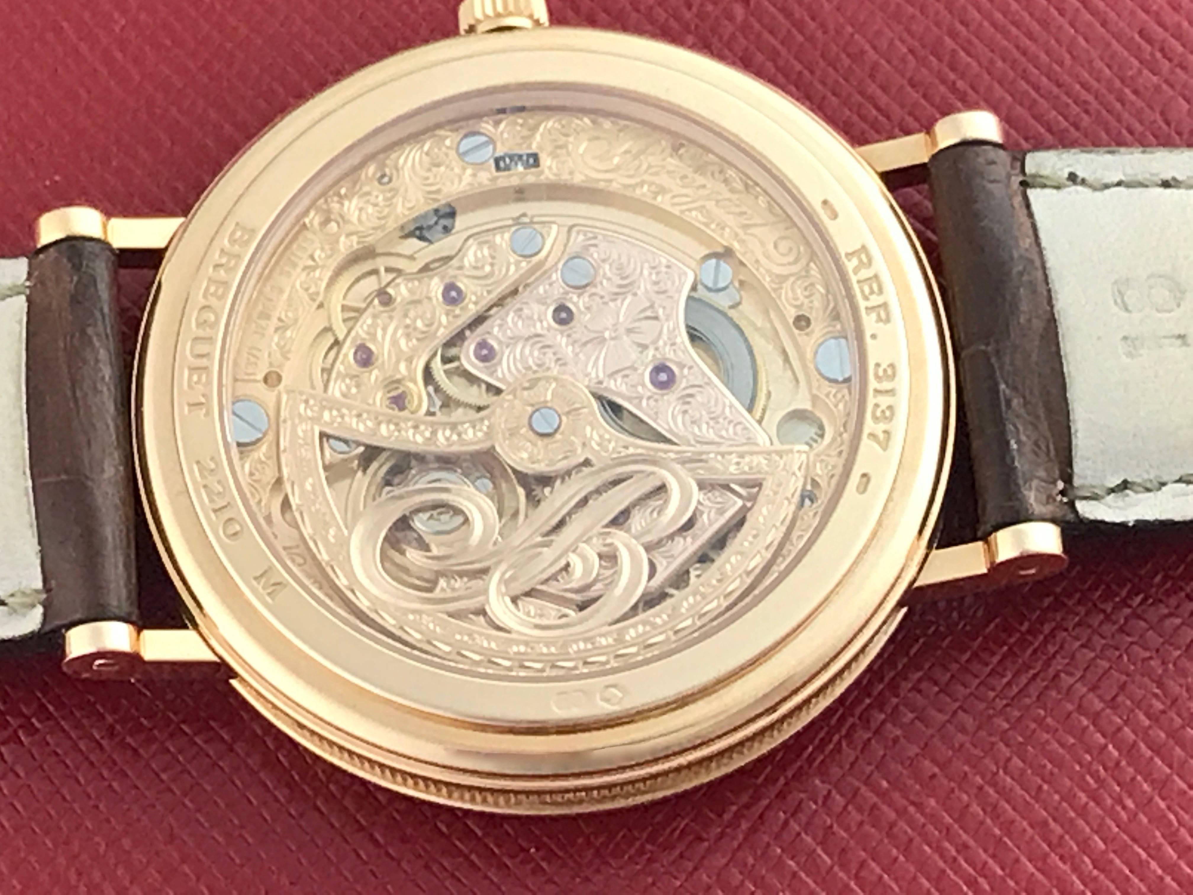 Men's Breguet Rose Gold Classique Moon Phase Power Reserve Automatic Wristwatch