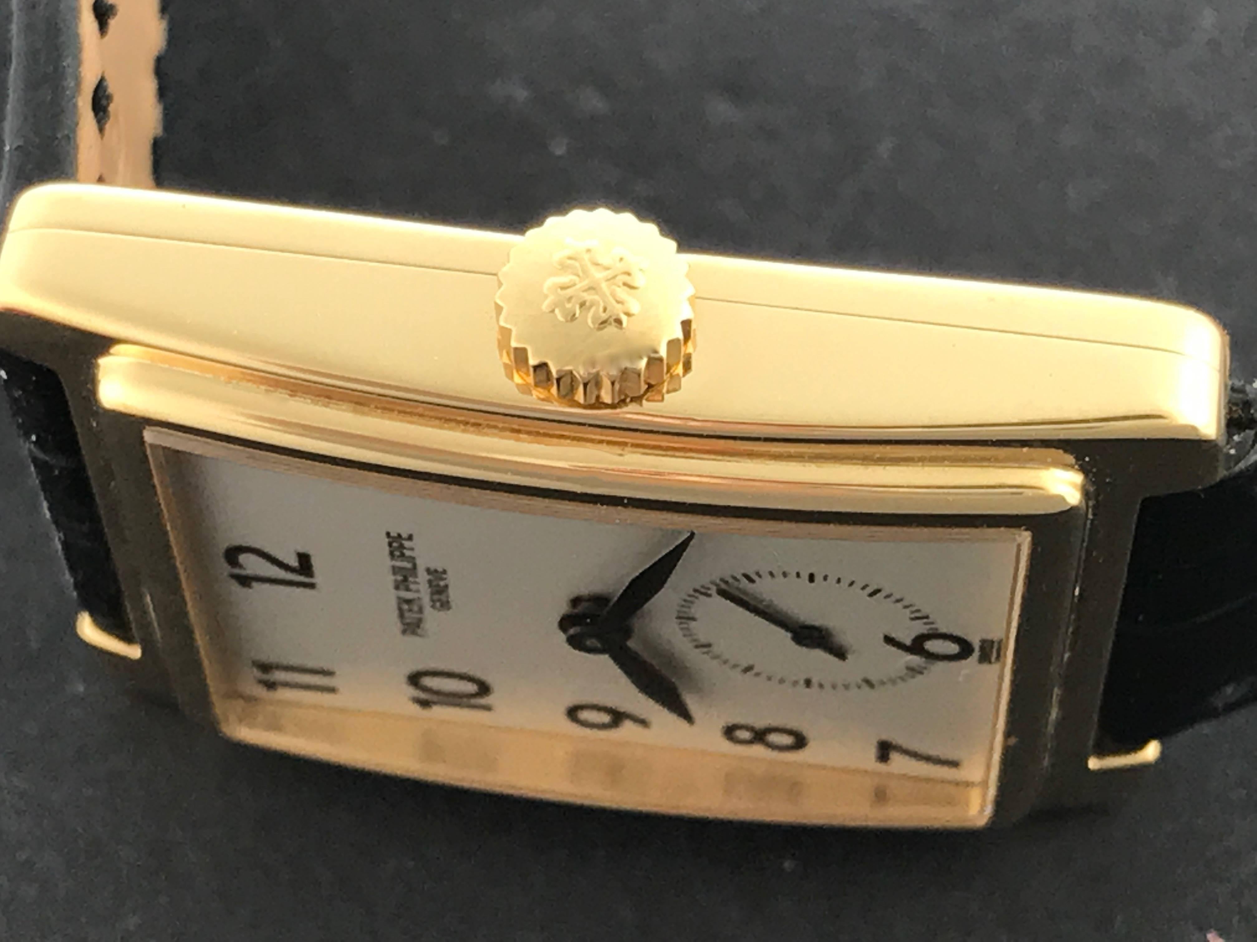 Men's Patek Philippe Yellow Gold Gondolo Manual Wind Wristwatch Ref 5010