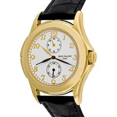Patek Philippe Yellow Gold Travel Time Manual Wind Wristwatch