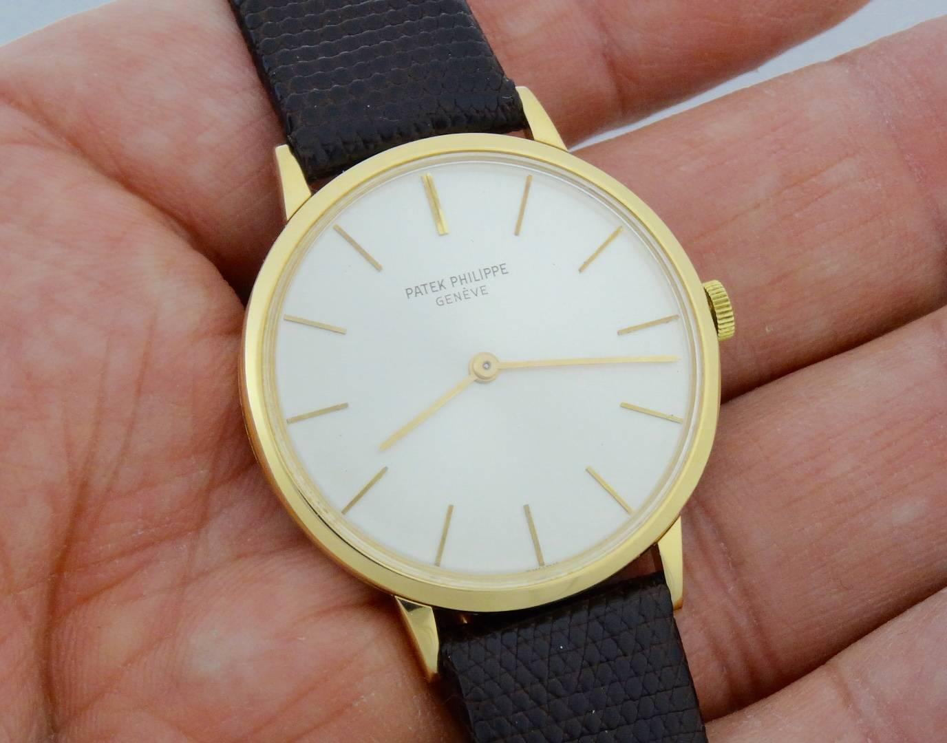 Patek Philippe Yellow Gold Manual Wristwatch Ref 3468 In Excellent Condition In Dallas, TX