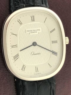 Patek Philippe White Gold Ellipse Quartz Wristwatch Ref 3838
