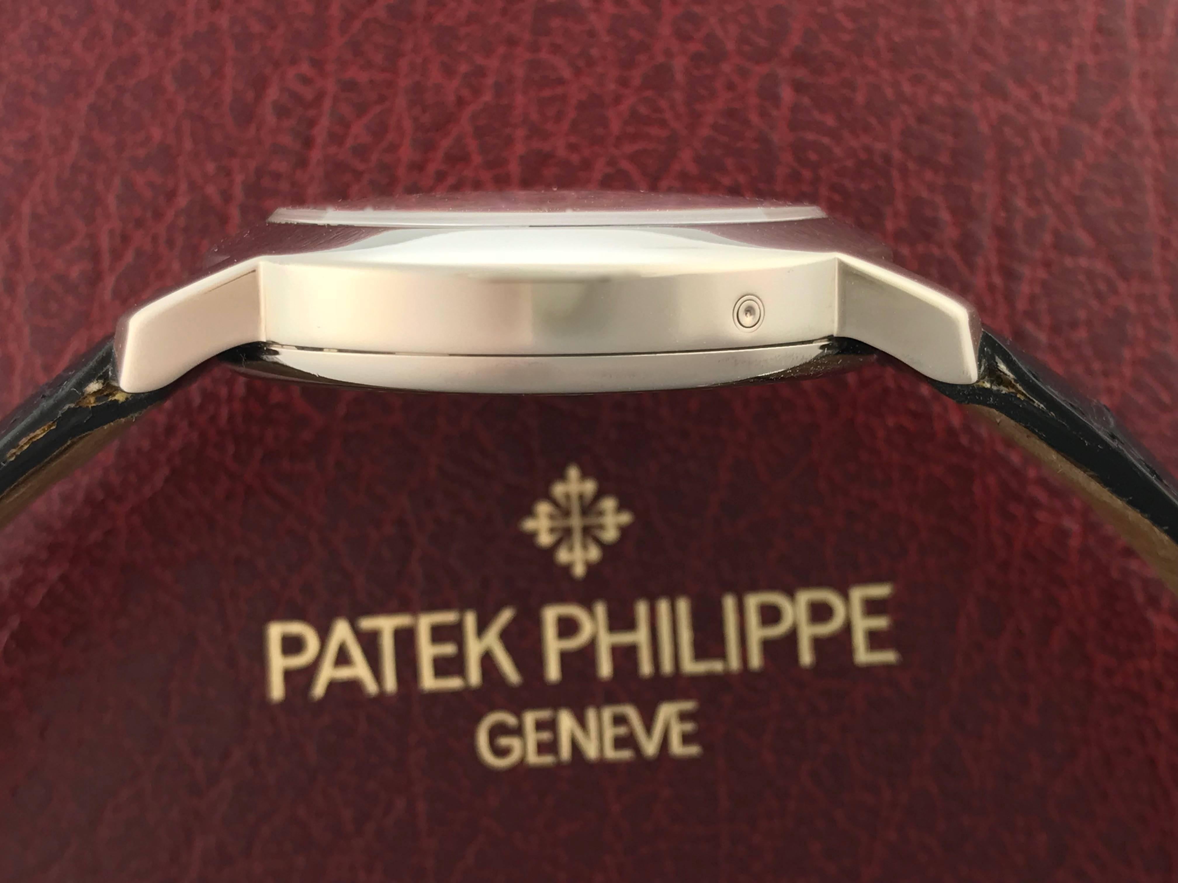 Patek Philippe White Gold Moonphase Automatic Wristwatch In New Condition In Dallas, TX