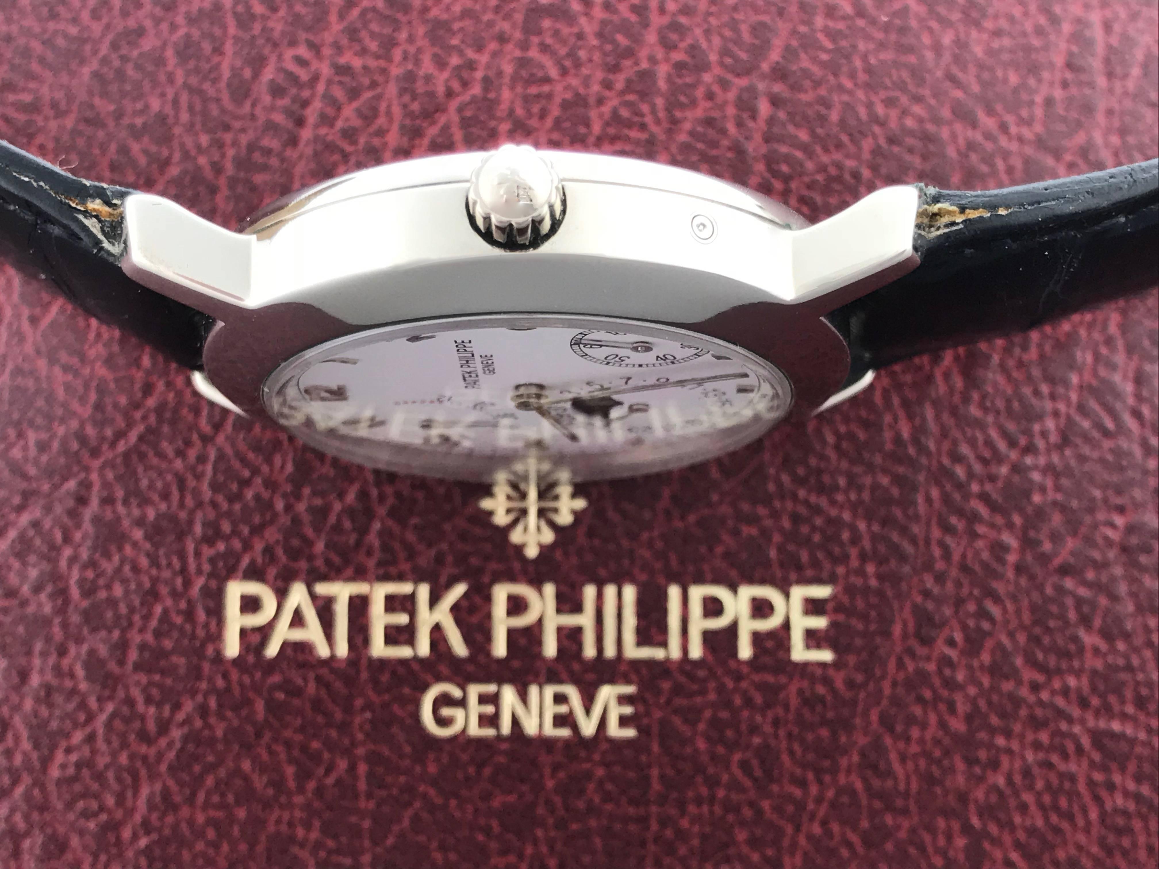 Contemporary Patek Philippe White Gold Moonphase Automatic Wristwatch
