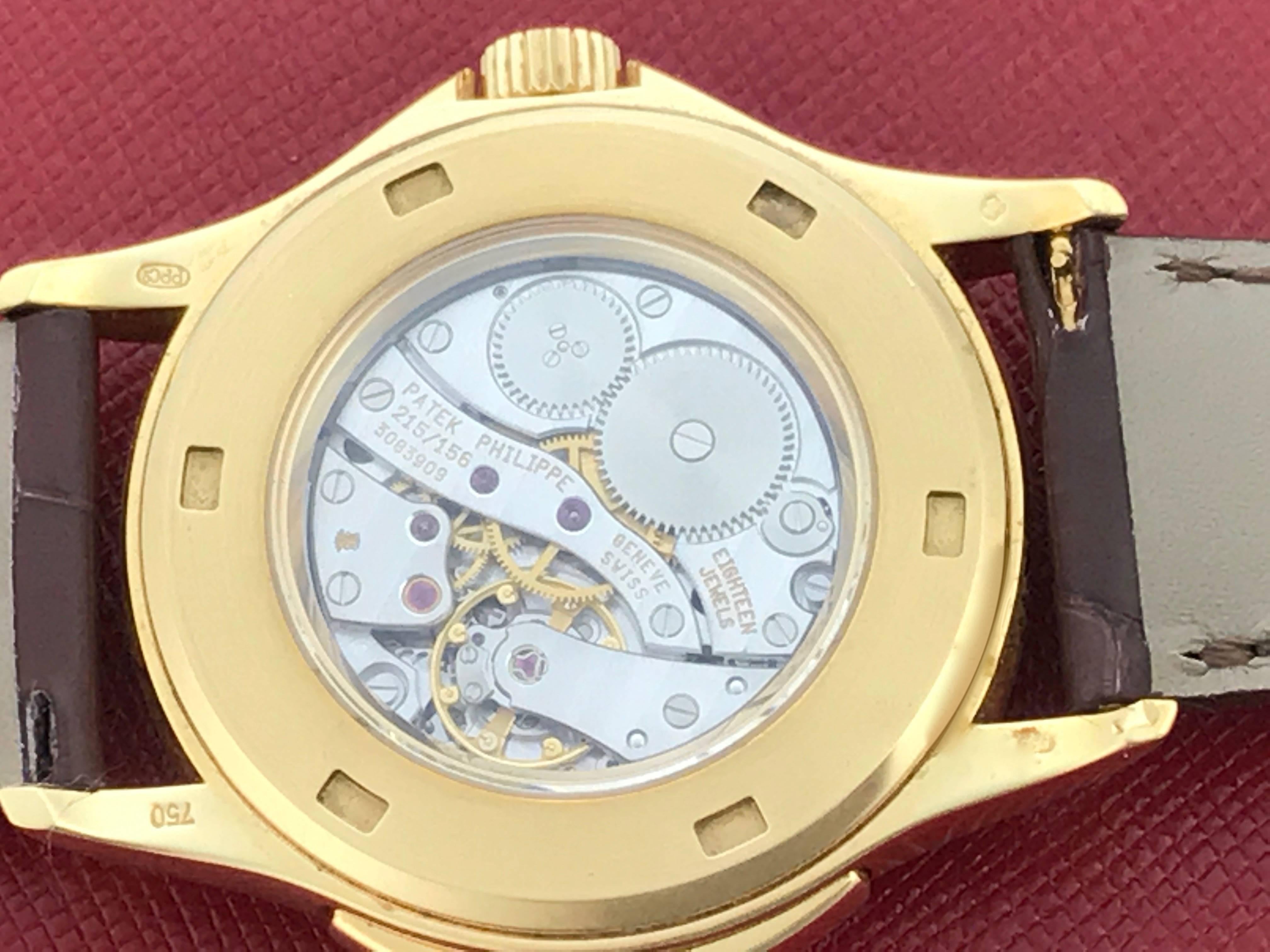 Patek Philippe Yellow Gold Travel Time Manual Wind Wristwatch In New Condition In Dallas, TX