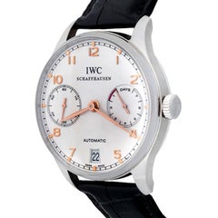 IWC Stainless Steel Portuguese 7-Day Power Reserve Wristwatch Ref 5001-14