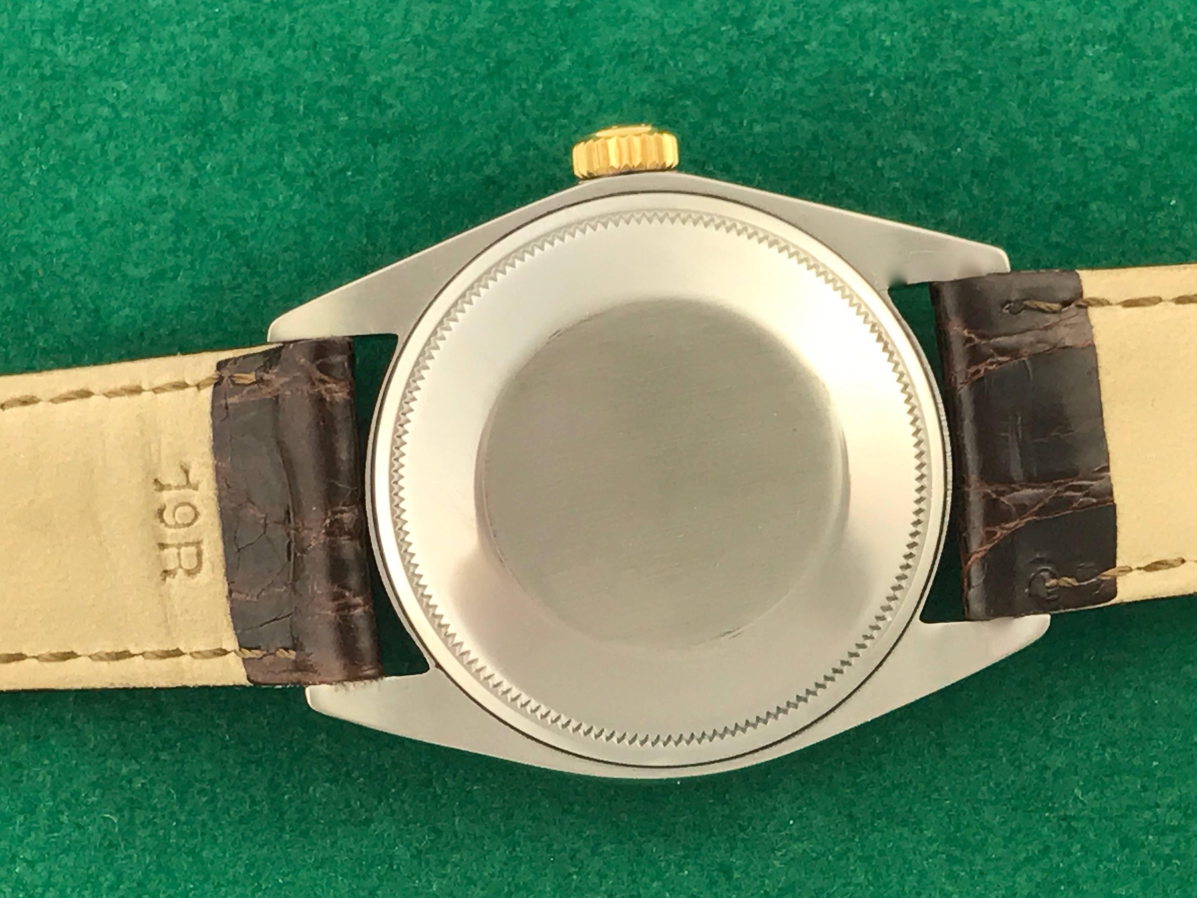 Men's Rolex Yellow Gold Stainless Steel Date Automatic Wristwatch Ref 15053