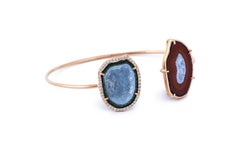 Karolin Rose Gold White Diamond Agate Geode Bracelet