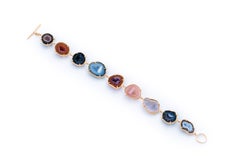 Karolin Bracelet Agate Geode in 18 Karat Rose Gold