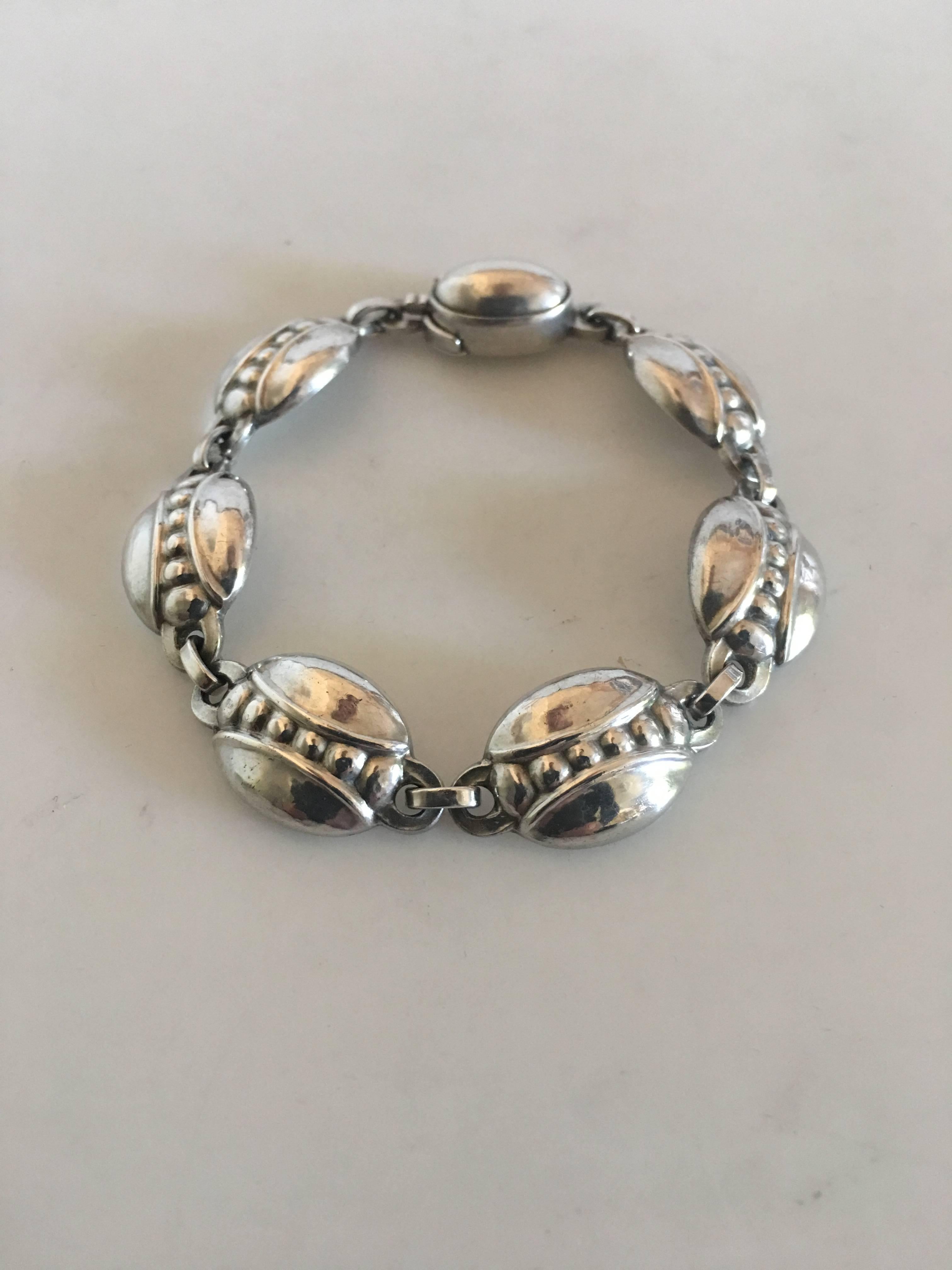Georg Jensen Sterling Silver Bracelet No. 6. Measures 18.5 cm (7 9/32