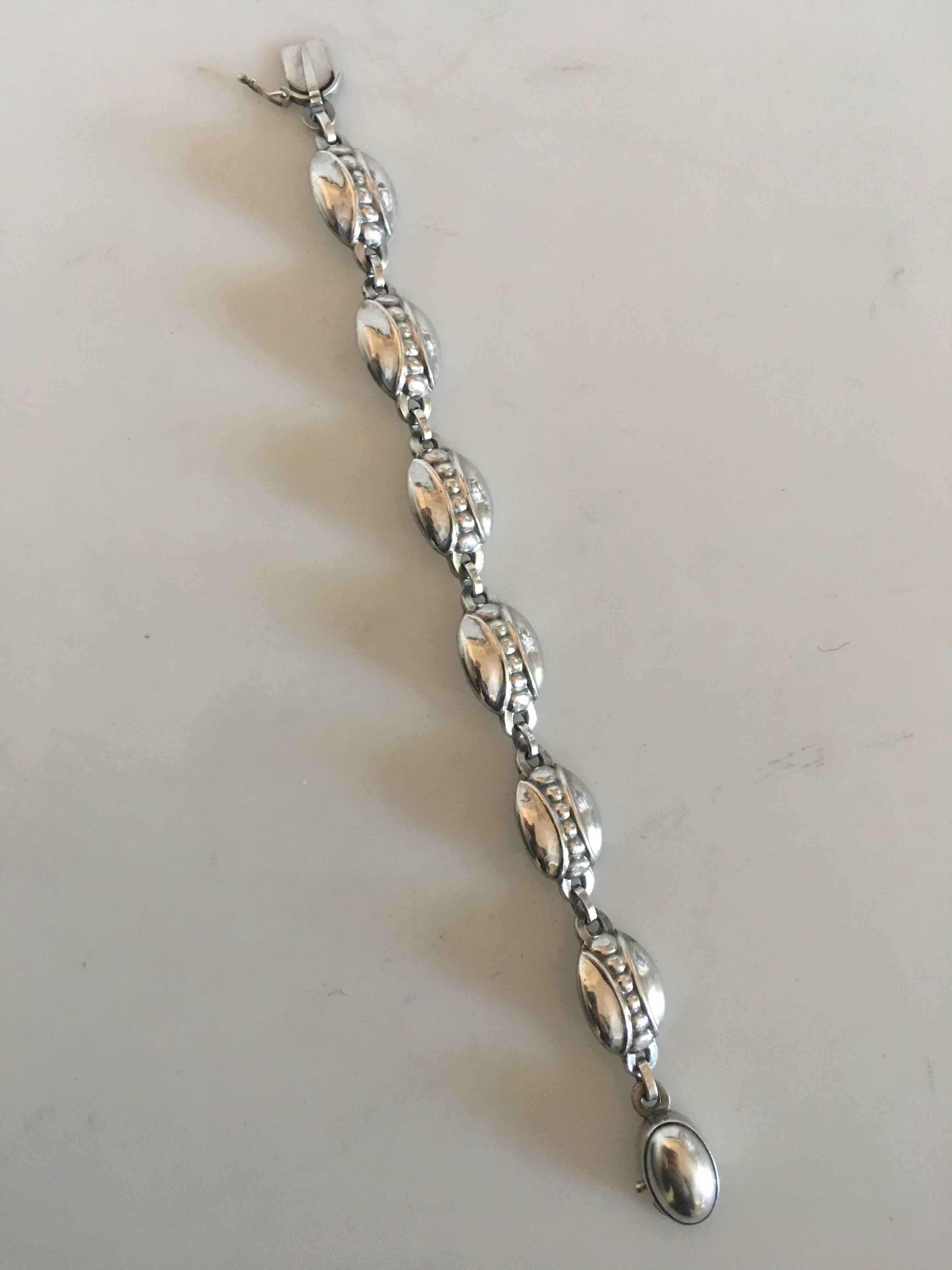 Art Nouveau Georg Jensen Sterling Silver Bracelet No. 6