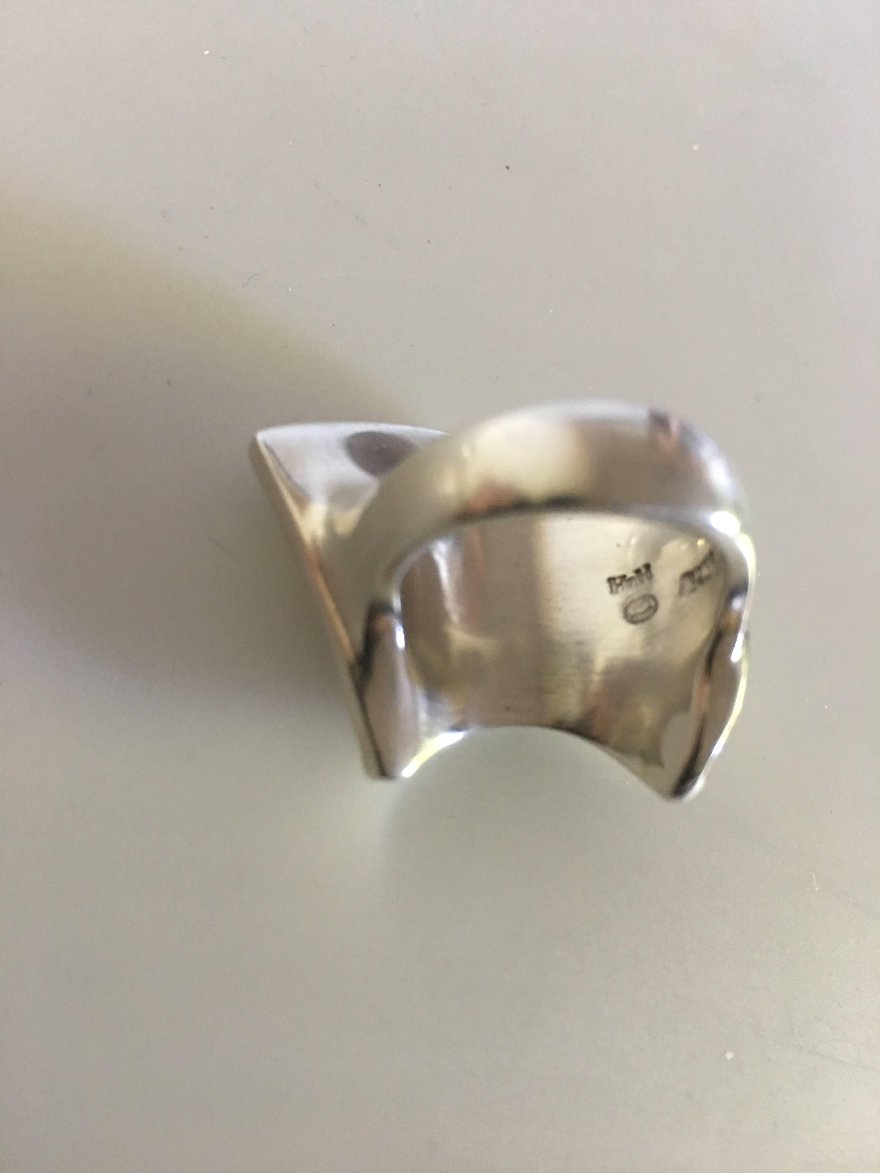Modern Georg Jensen / Hans Hansen Sterling Silver Ring For Sale