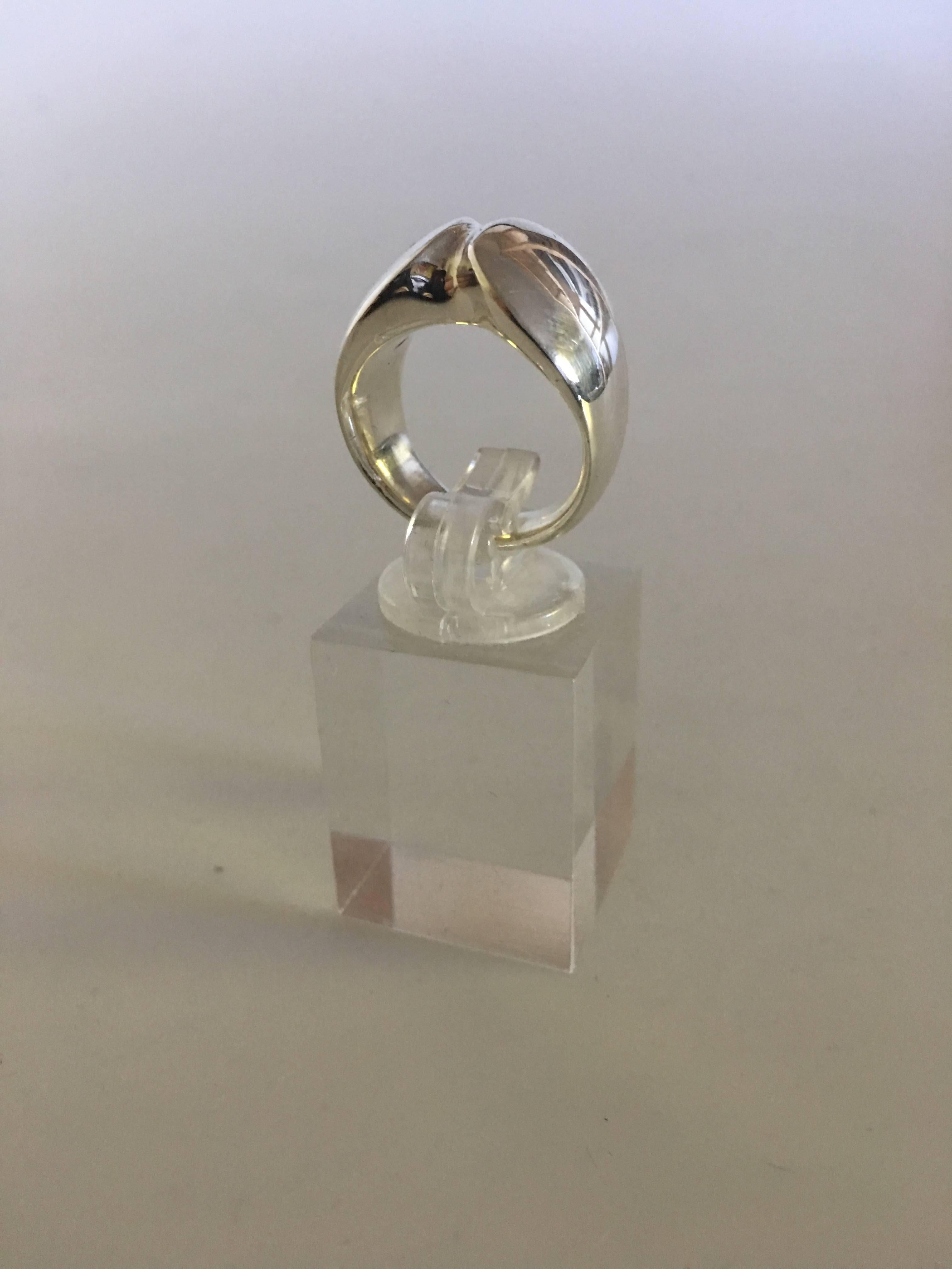 Modern Georg Jensen Sterling Silver Nanna Ditzel Ring No. 100