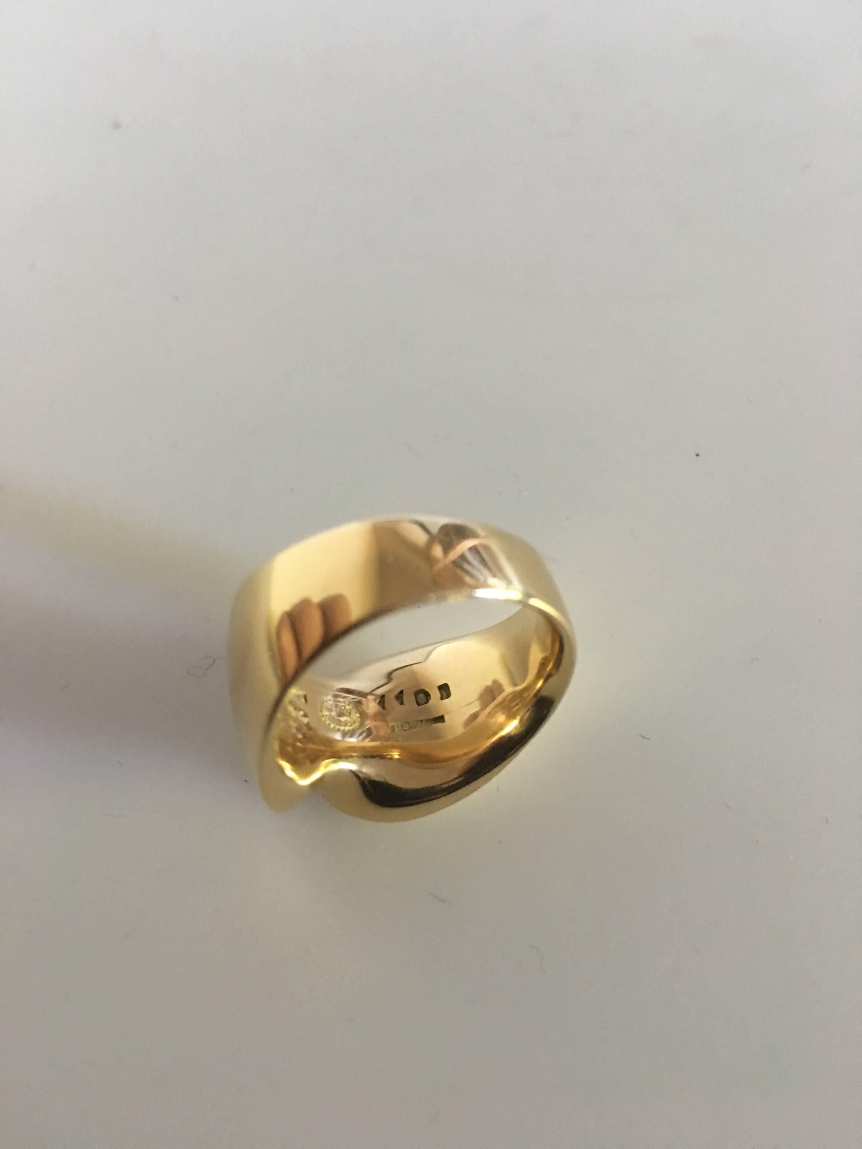 Georg Jensen 18 Karat Gold Nanna Ditzel Ring In New Condition In Copenhagen, DK