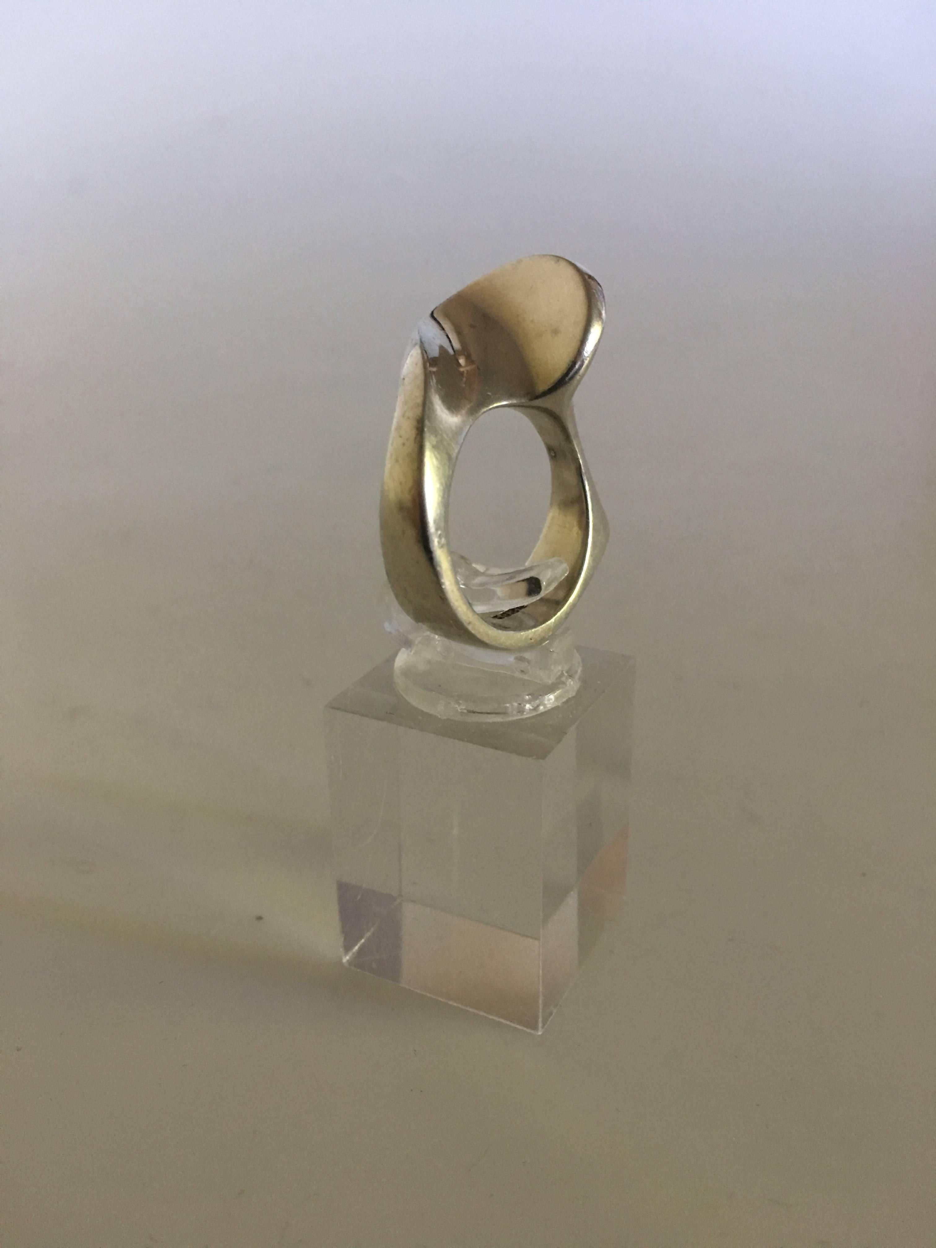 Hans Hansen Sterling Silver Ring. Size 52 (Us size 6). Weighs 14 grams.