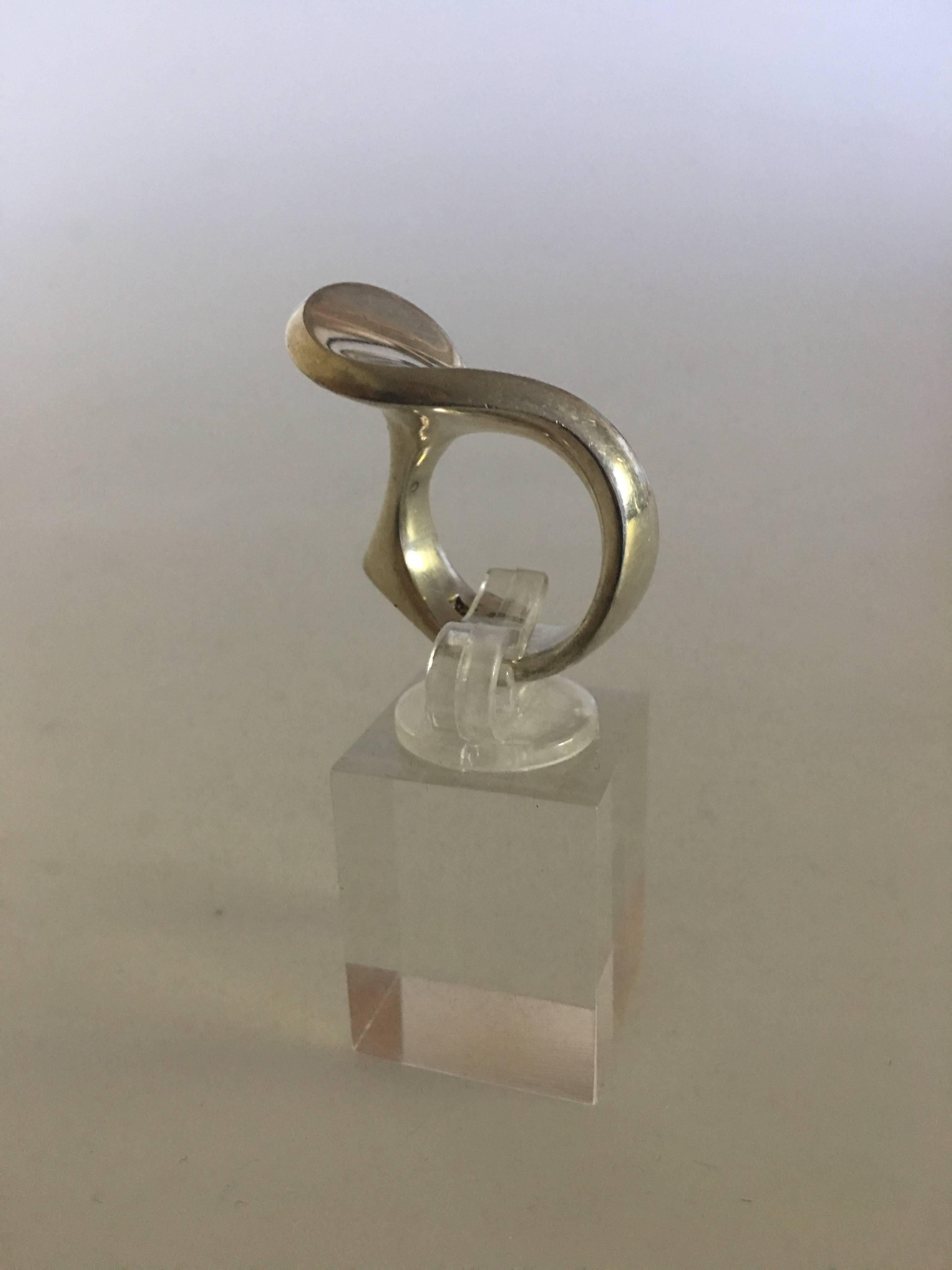 Modern Hans Hansen Sterling Silver Ring For Sale