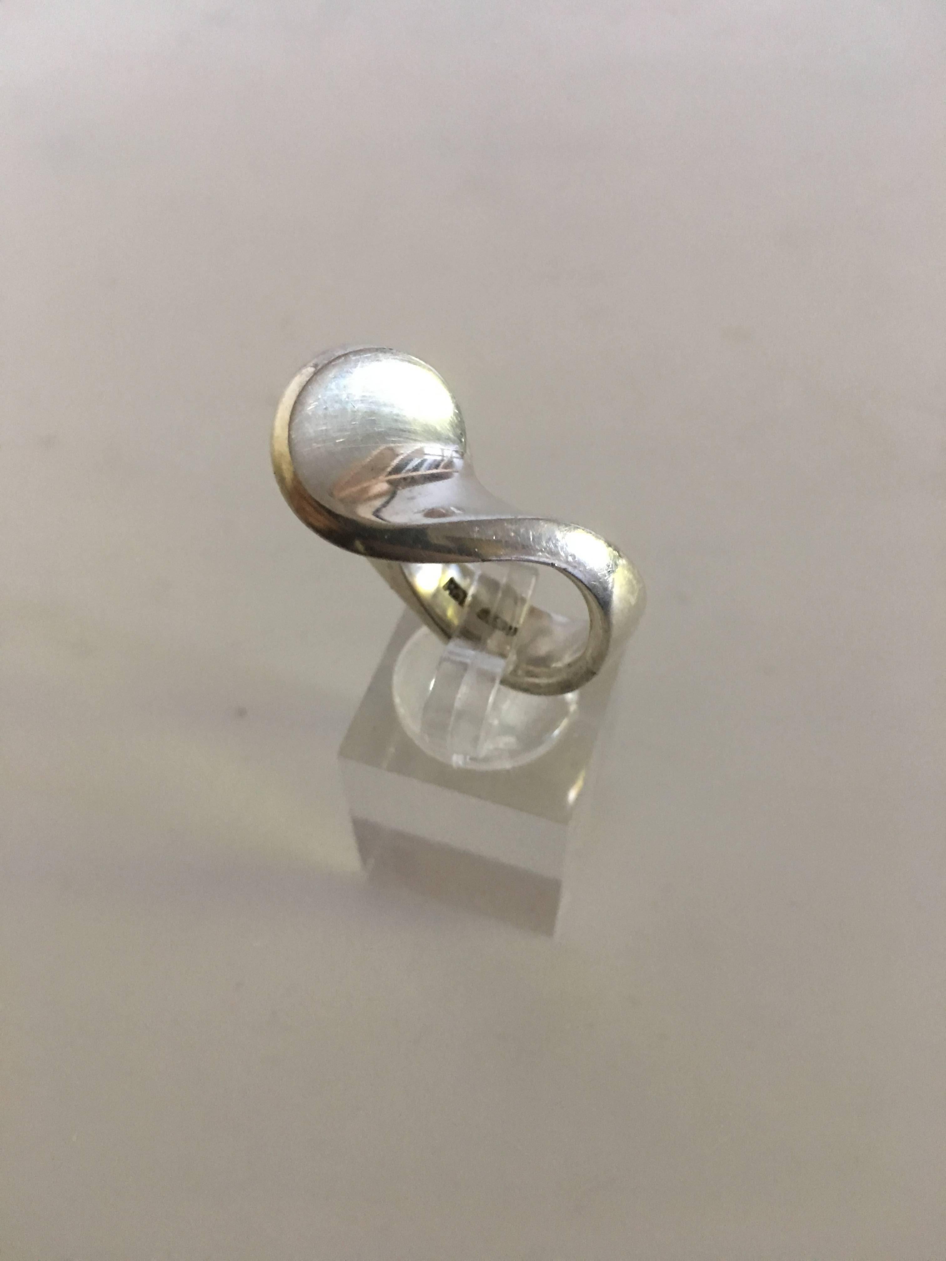 Hans Hansen Sterling Silver Ring In New Condition For Sale In Copenhagen, DK