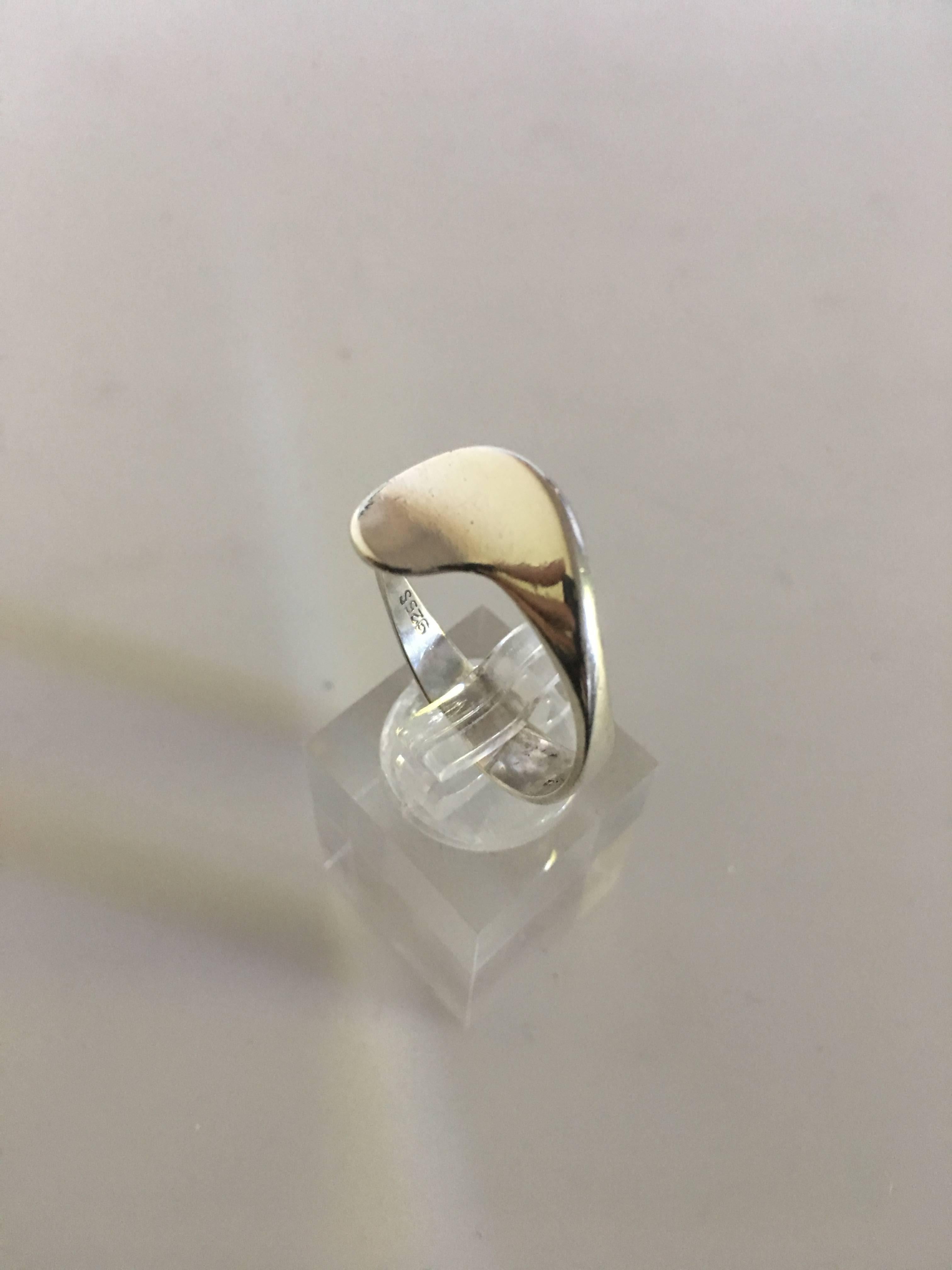 Hans Hansen Sterling Silver Ring. Ring Size 59. Weighs 5 grams.