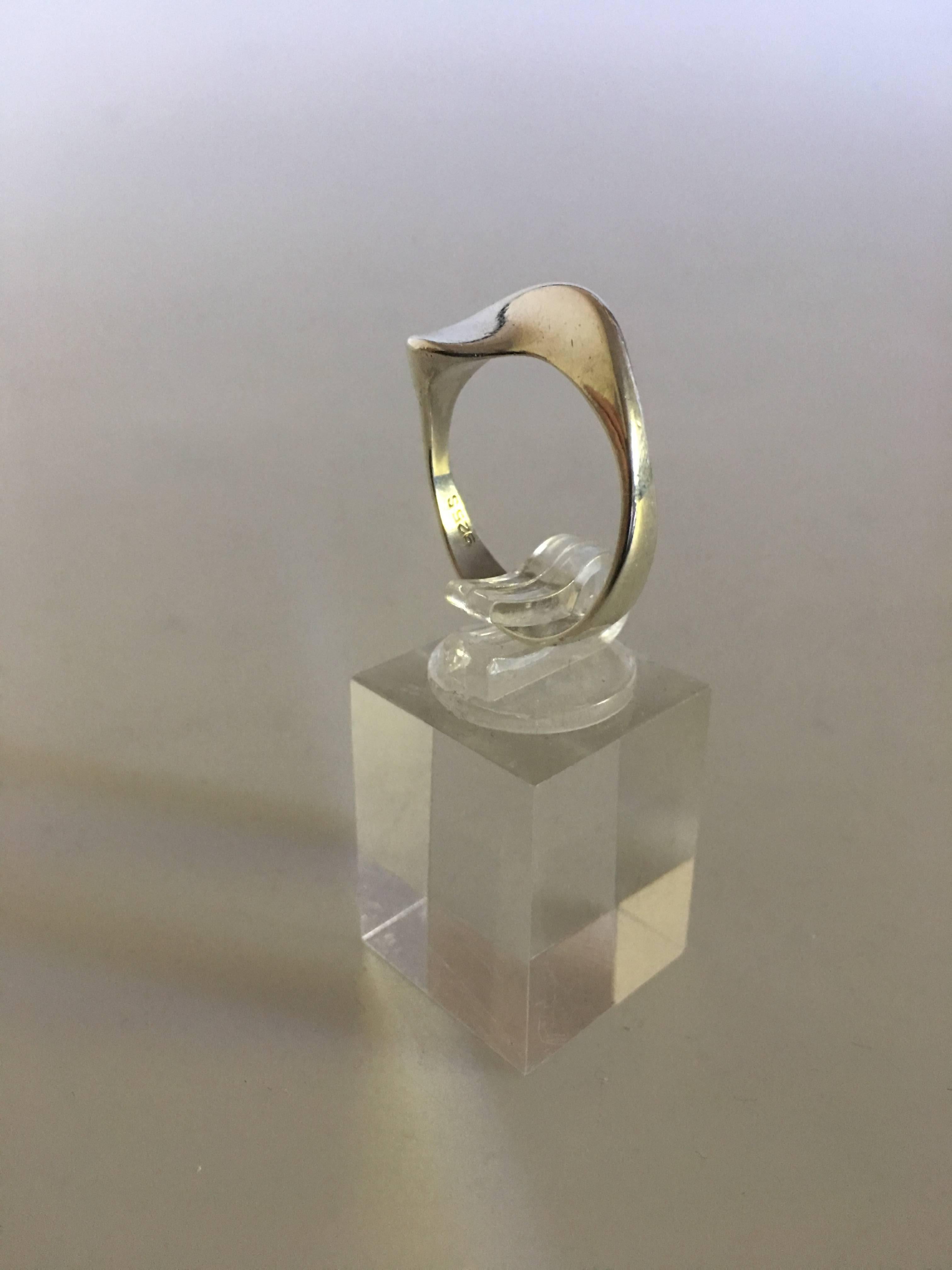 Modern Hans Hansen Sterling Silver Ring For Sale