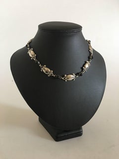 Georg Jensen Sterling Silver Necklace No. 15 with Black Onyx