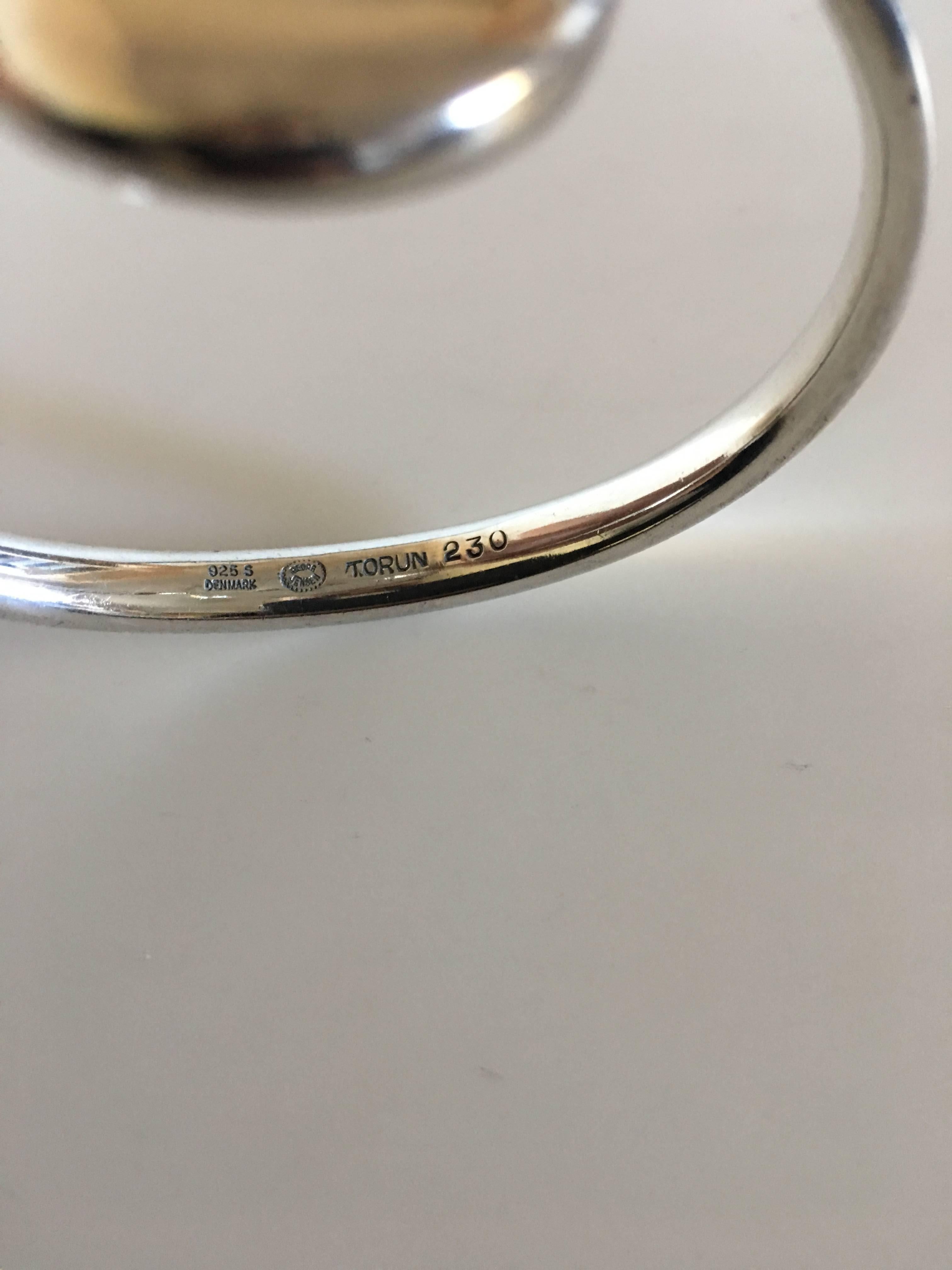 Georg Jensen Sterling Silver Modernist Torun Bracelet No. 230 In New Condition For Sale In Copenhagen, DK