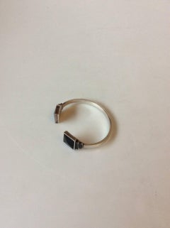 Georg Jensen "Nocturne" Bracelet, Sterling Silver with Black Agates and Diamonds