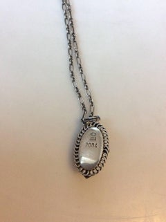 Georg Jensen Sterling Silver Annual 2004 Pendant Necklace with Black Onyx