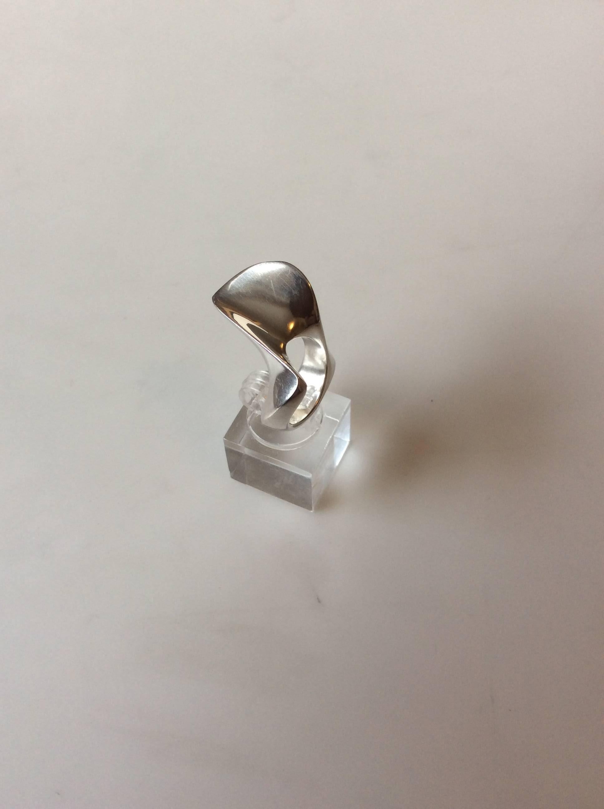 Modern Hans Hansen Sterling Silver Ring For Sale