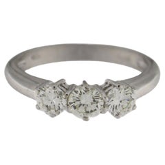 Handcraft Trilogie Diamant 18 Karat Weißgold Verlobungsring