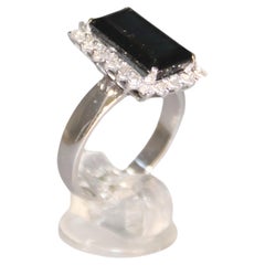 Tourmaline 18 Karat White Gold Diamonds Cocktail Ring