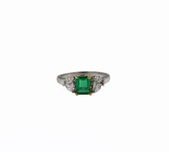 Emerald Diamonds 18 Karat White Gold Cocktail Ring