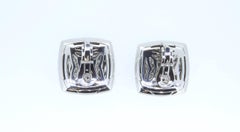 Bulgari Pyramid 18 Carat White Gold and Diamond Ear Clips