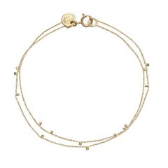 Sweet Pea 18k Yellow Gold Fine Chain Bracelet