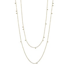 Sweet Pea 18k Yellow Gold Fine Long Chain Necklace