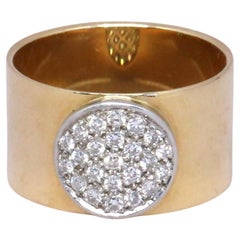 1980s Jean Dinh Van 18 Karat Gold 'Anthea' Ring with Diamonds