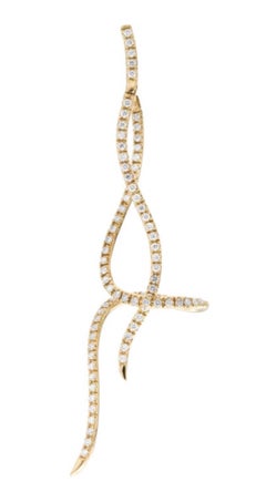 1.75 Carat Round Diamond 18 Karat Gold Pave set Drop Chandelier Stud Earrings