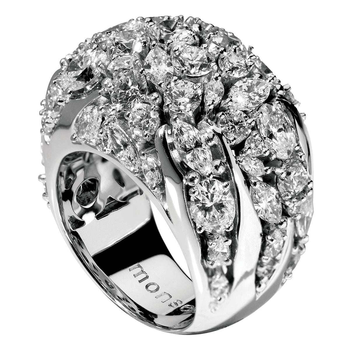 Monseo 'Arbre' Diamond White Gold Ring For Sale