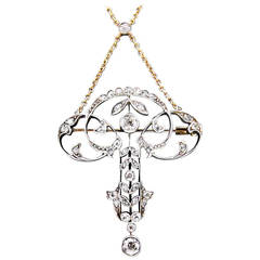 Jugenstil Diamond Pendant Brooch, circa 1890 9