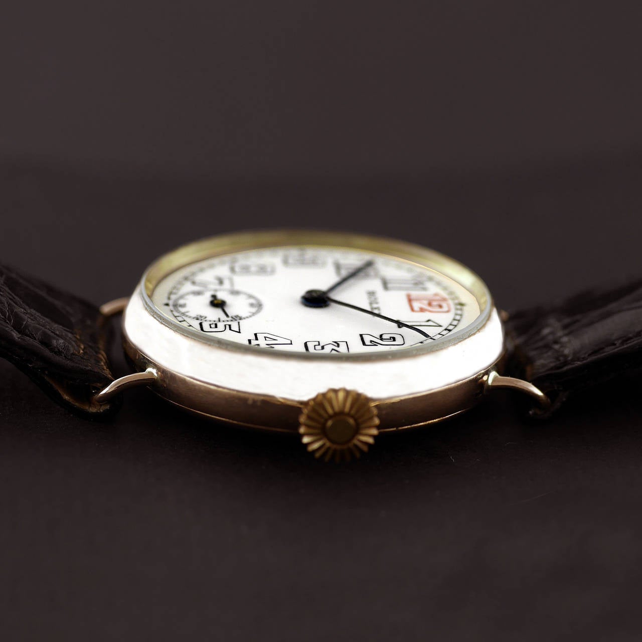 Men's Rolex Rose Gold Officer's Wristwatch 1916