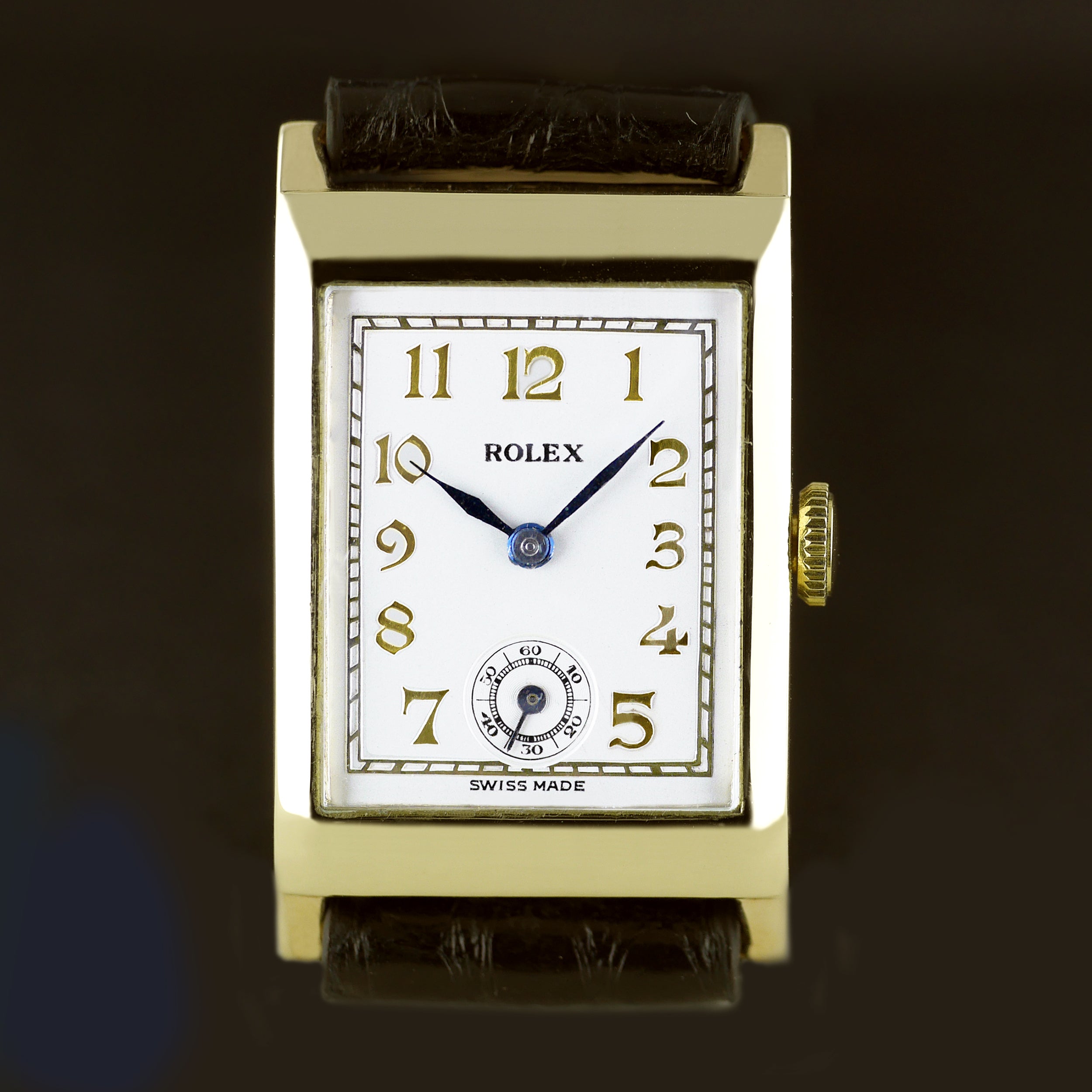 Rolex, Art Deco, Gold Wristwatch 1938