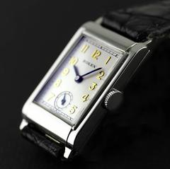 Rolex, Art Deco, Stainless Steel, “Railway” Model c1930