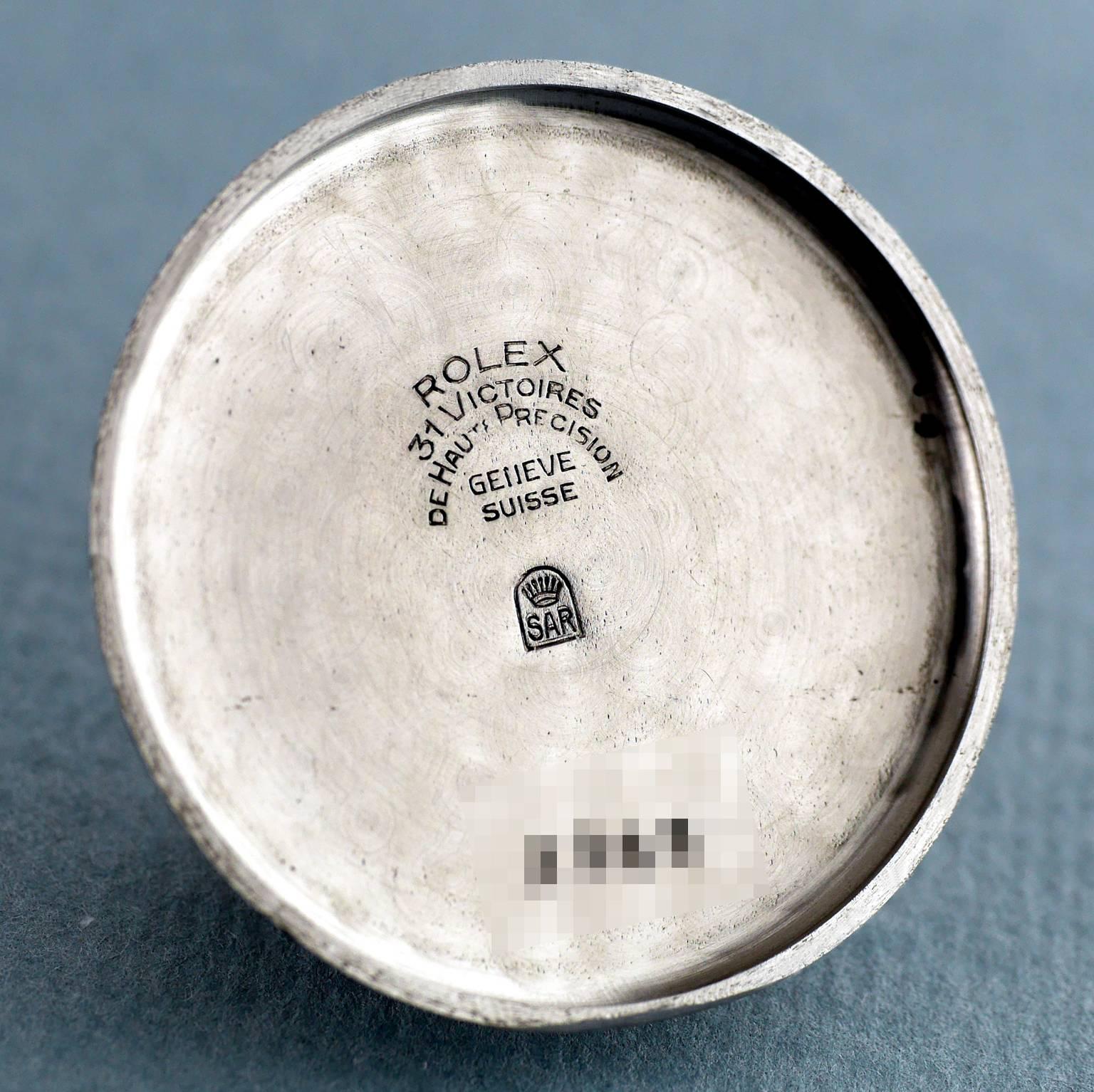 Rolex Stainless Steel Precision Shock Resisting Wristwatch c1945 3