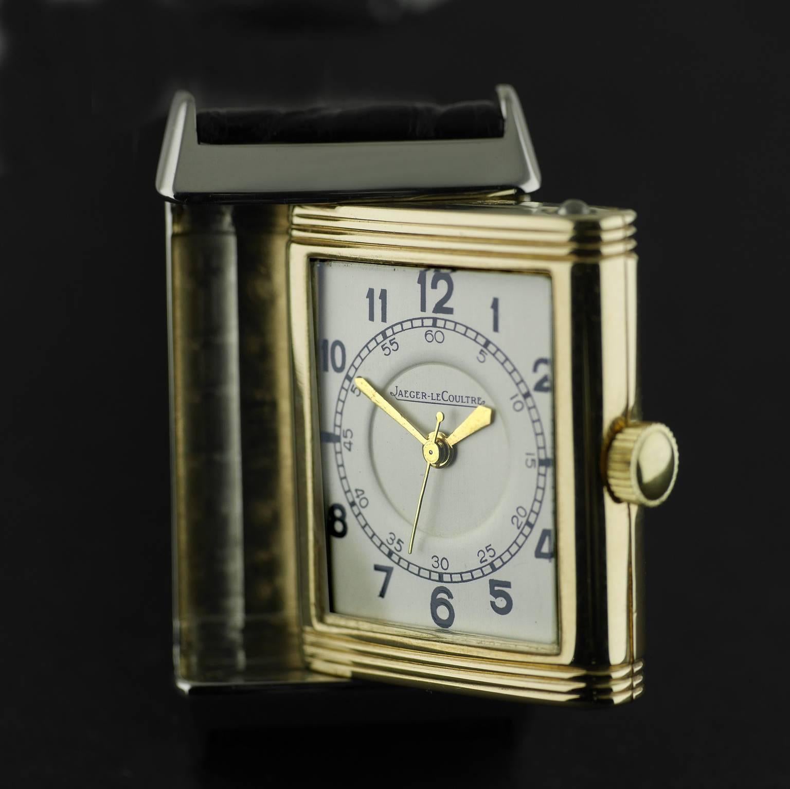 Jaeger Le Coultre Yellow Gold Stainless Steel Reverso Original dated 1937 1