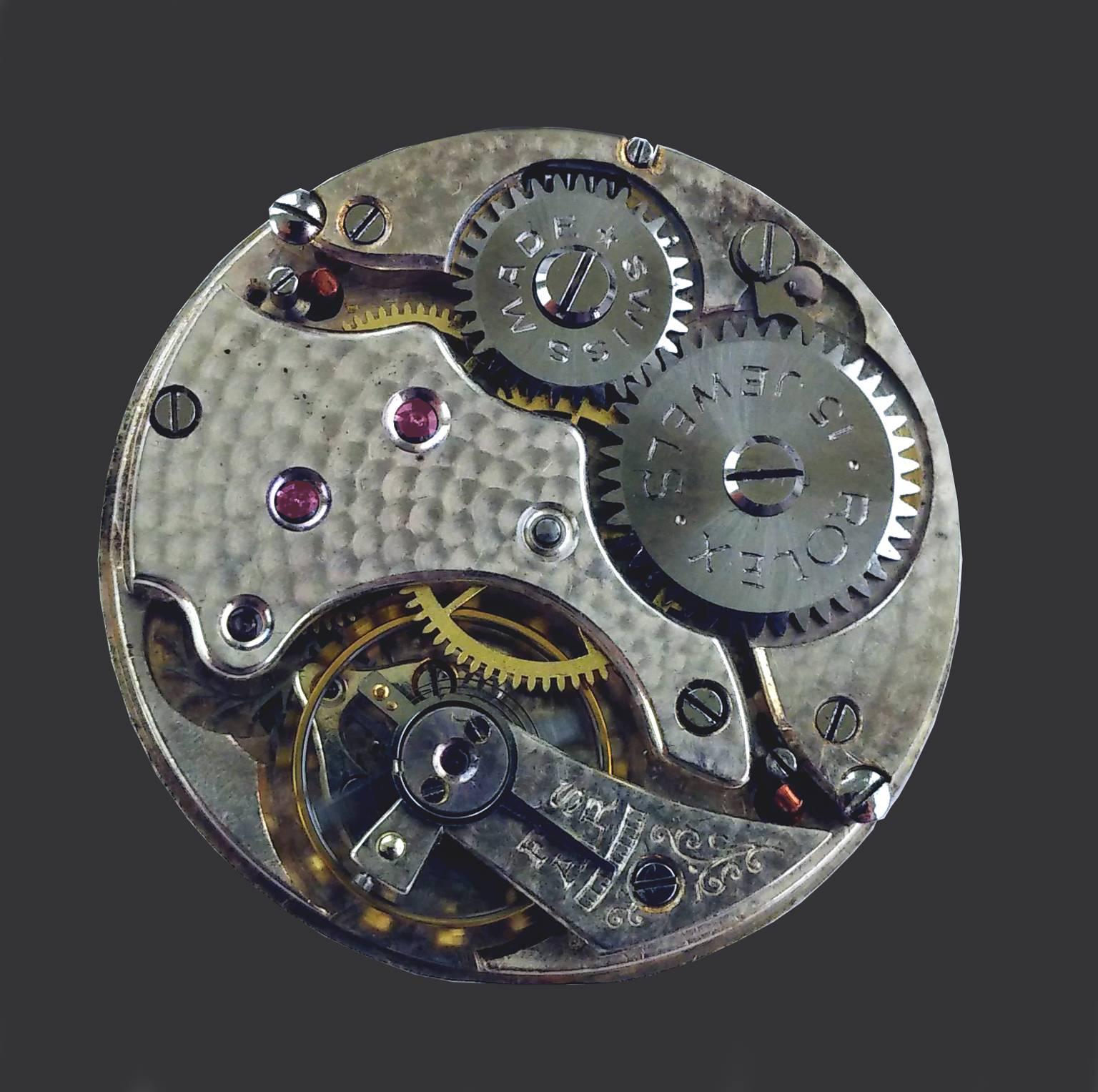 Rolex Sterling Silver Half Hunter Officer's Wristwatch, 1919 3
