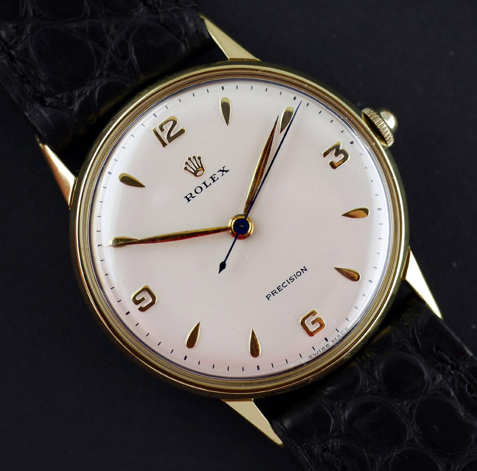 Rolex Yellow Gold Precision Wristwatch, circa 1958 1