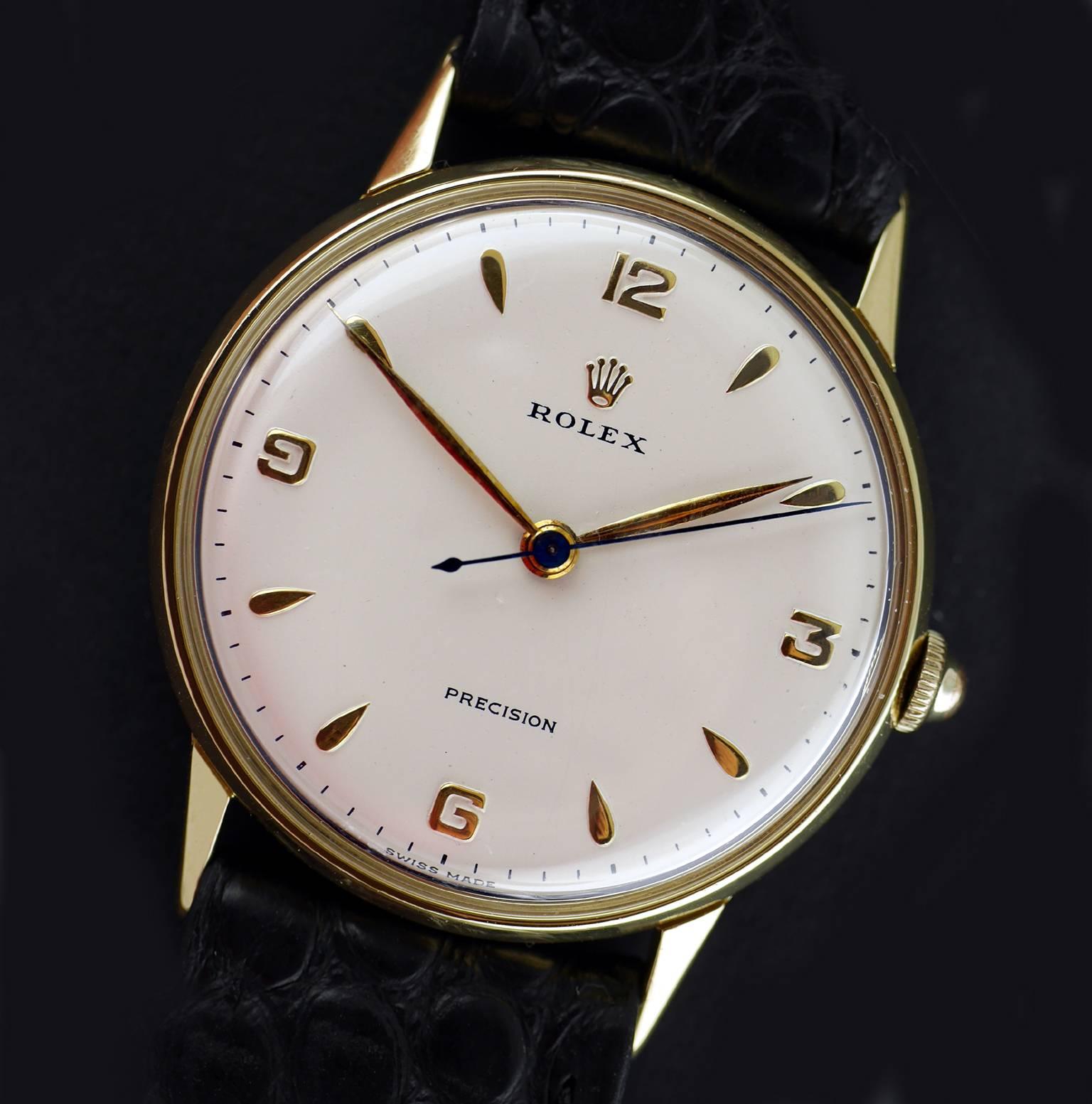 Rolex Yellow Gold Precision Wristwatch, circa 1958 2