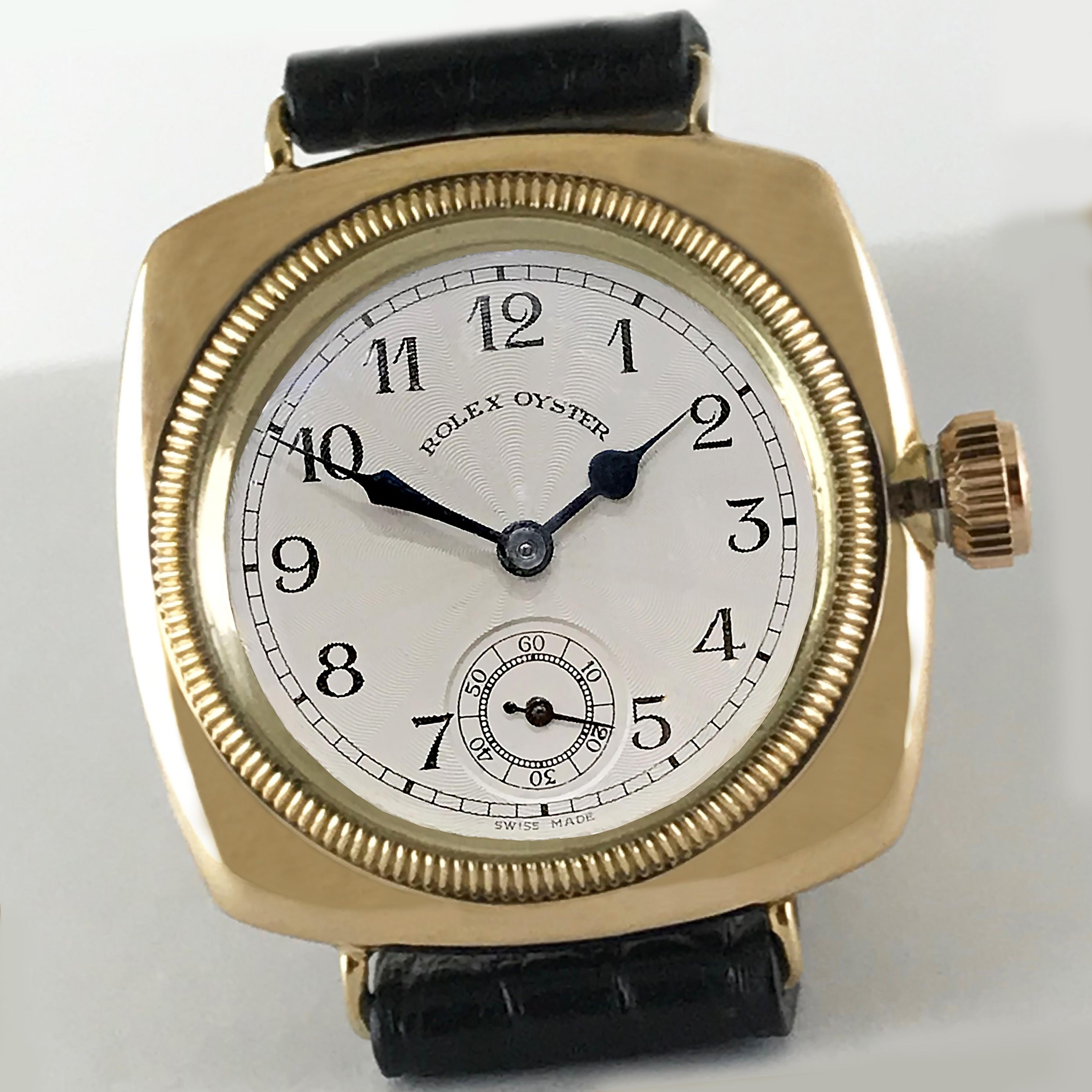 An Art Deco vintage wristwatch by Rolex made in 1930.