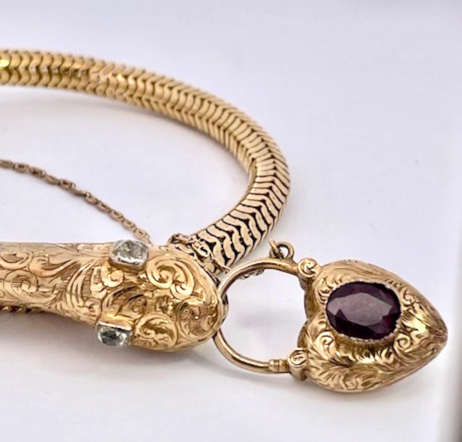 Bracciale serpente inciso 14K in vendita 3