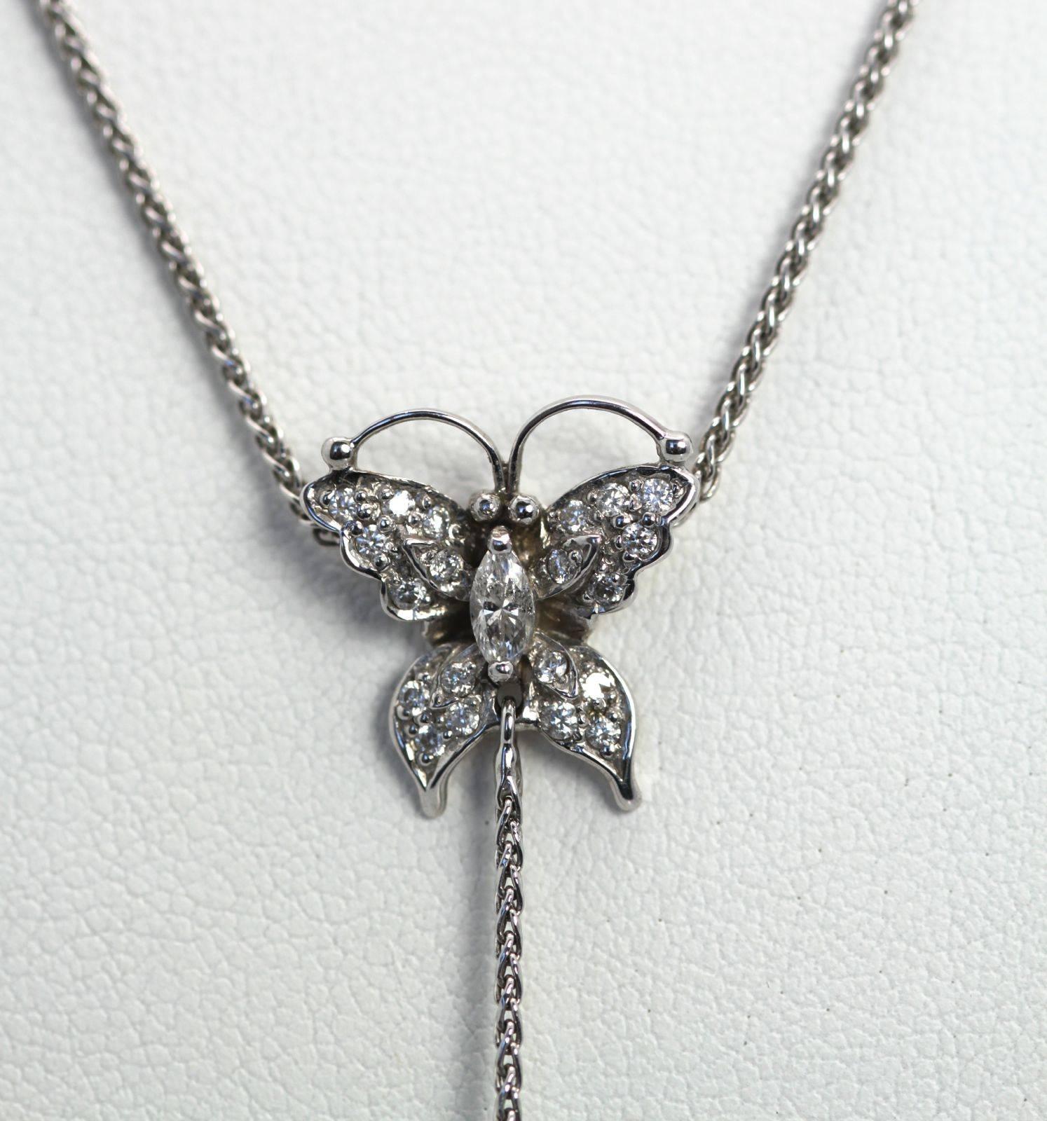 butterfly drop necklace