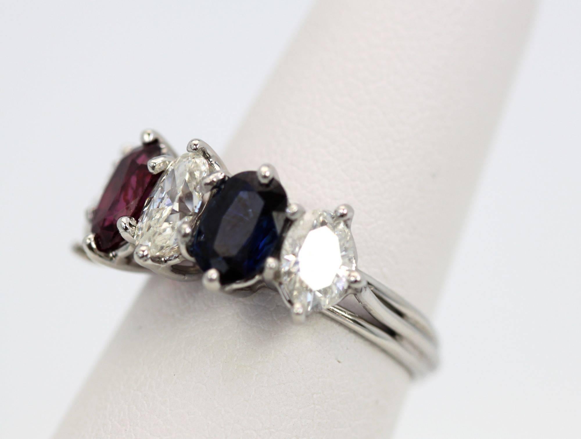 ruby sapphire diamond ring