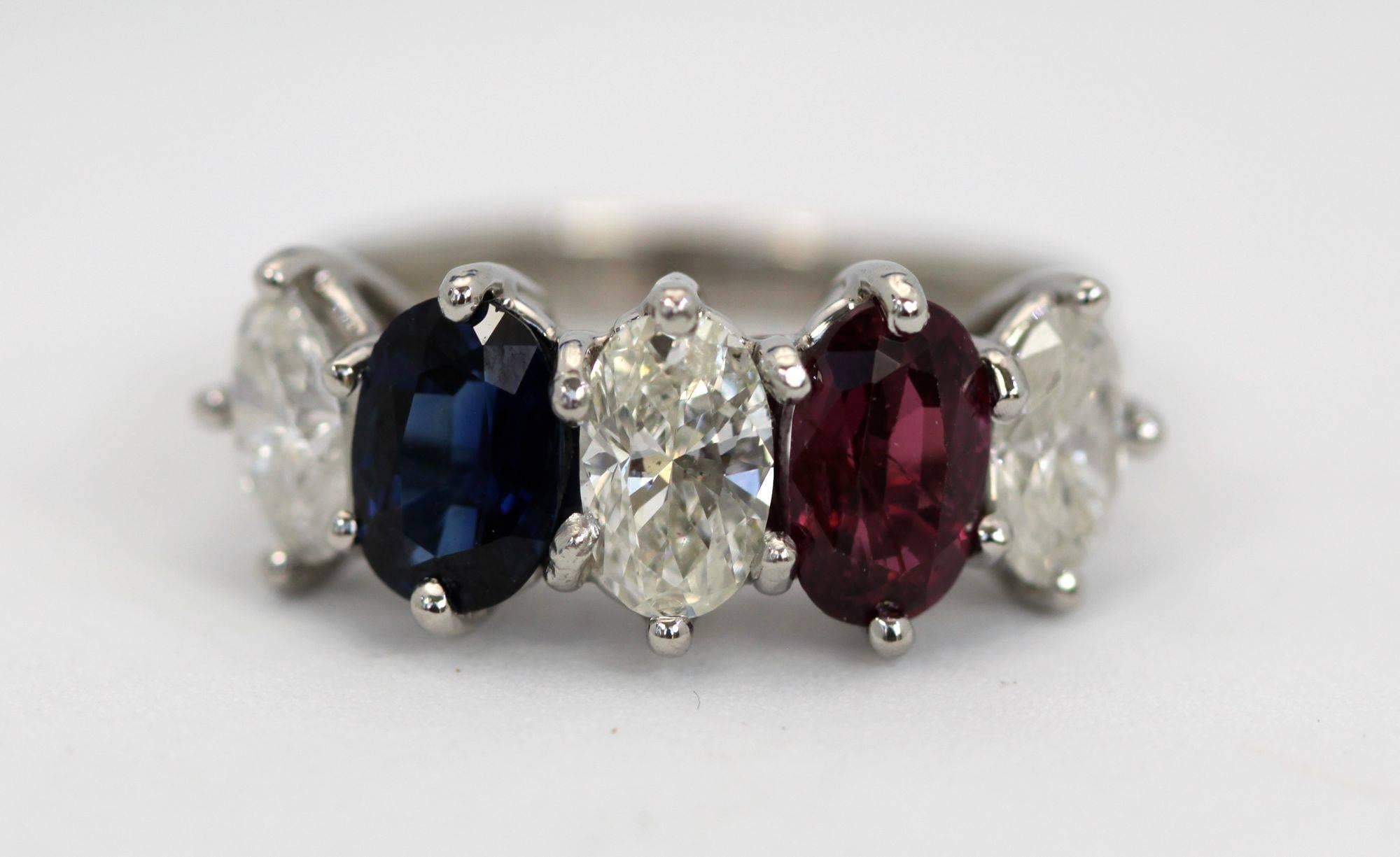 five stone sapphire ring